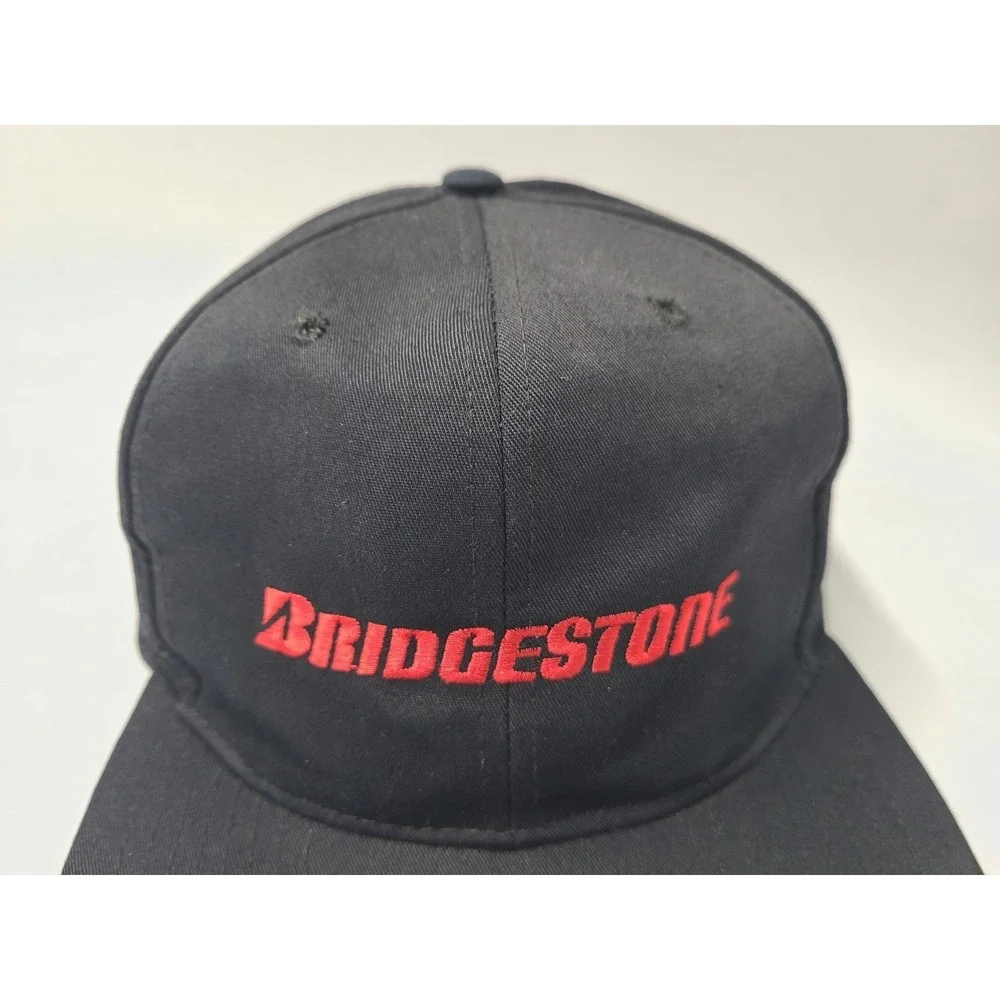 Vintage Bridgestone Tires Snapback Hat Cap Car Racing Logo Men Women‎ Black Red